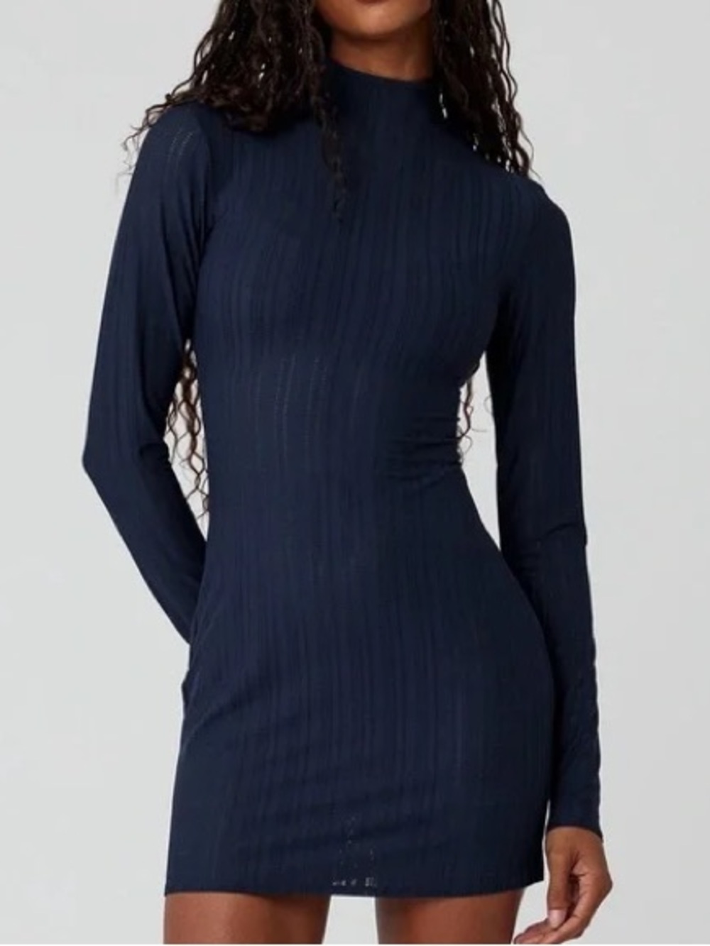 NWT ALO Yoga Euphoria Long Sleeve Dress- Navy/ Size X-Small